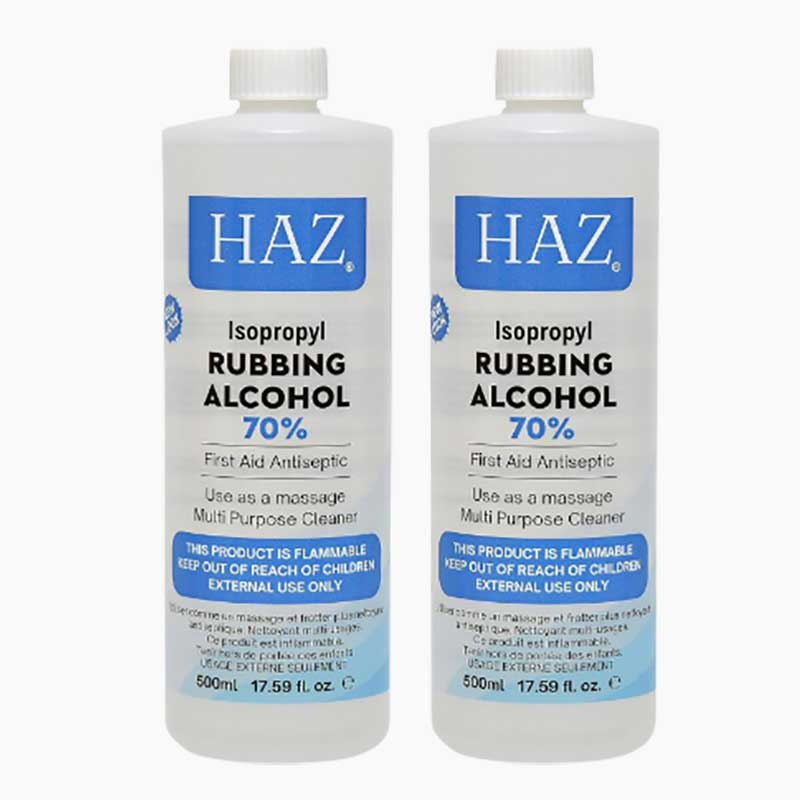 Haz Isopropyl Rubbing Alcohol 70% 500 ml – First Aid Antiseptic Use