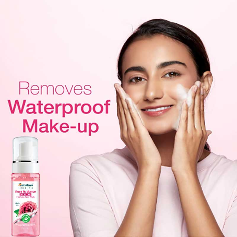 Himalaya Herbals Rose Radiance Micellar Foaming Face Wash 150 ml – Makeup Removing Cleanser