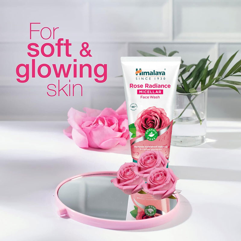 Himalaya Herbals Rose Radiance Micellar Face Wash 150 ml – Makeup Removing Cleanser