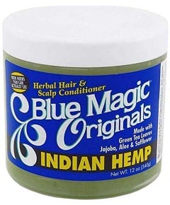 Blue Magic Originals Indian Hemp 340 g – Herbal Hair & Scalp Conditioner with Green Tea, Jojoba & Aloe