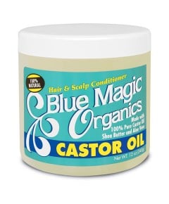 Blue Magic Organics Castor Oil 340 g – 100% Natural Hair & Scalp Conditioner with Shea Butter & Aloe Vera