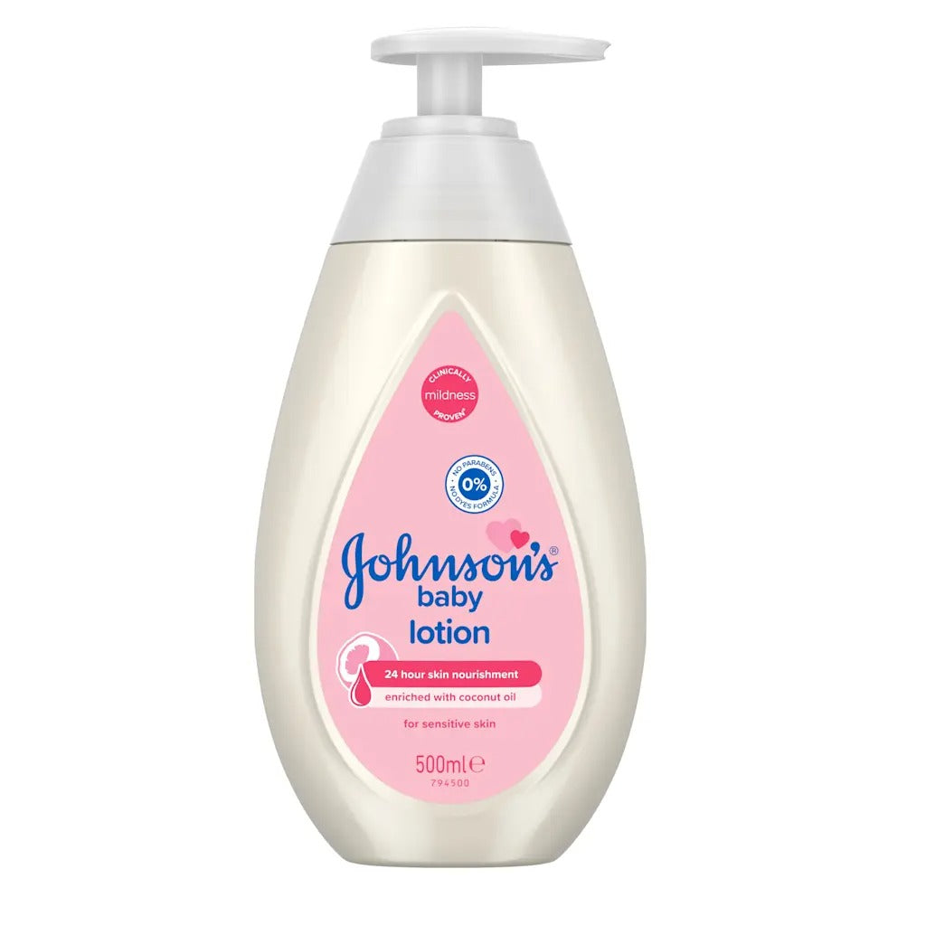 Johnson’s Baby Lotion with Coconut Oil 500 ml – 24 Hour Moisture for Soft, Smooth Skin