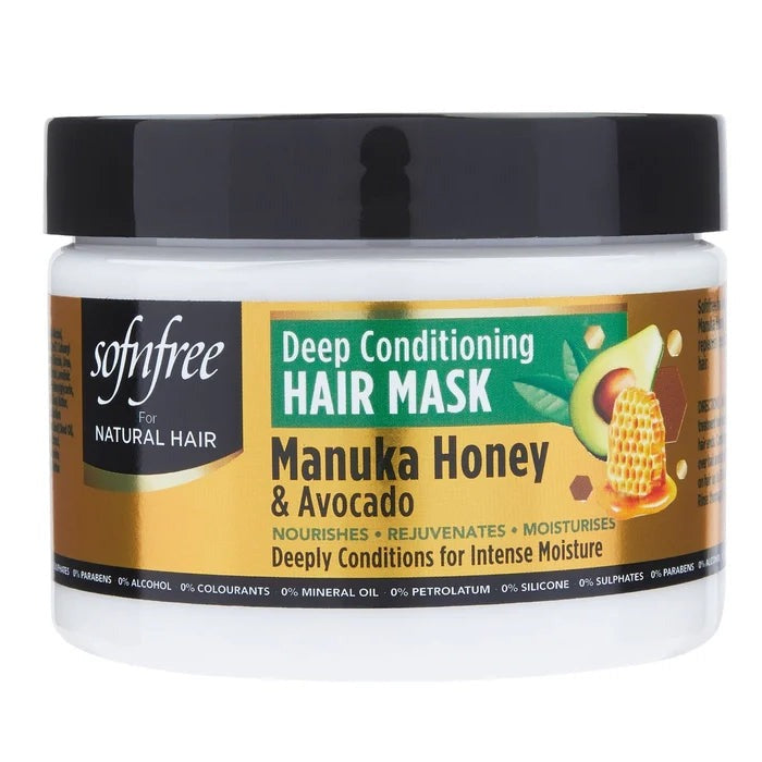 Sof N Free Manuka Honey & Avocado Deep Conditioning Hair Mask 325 ml – Intense Moisture & Repair