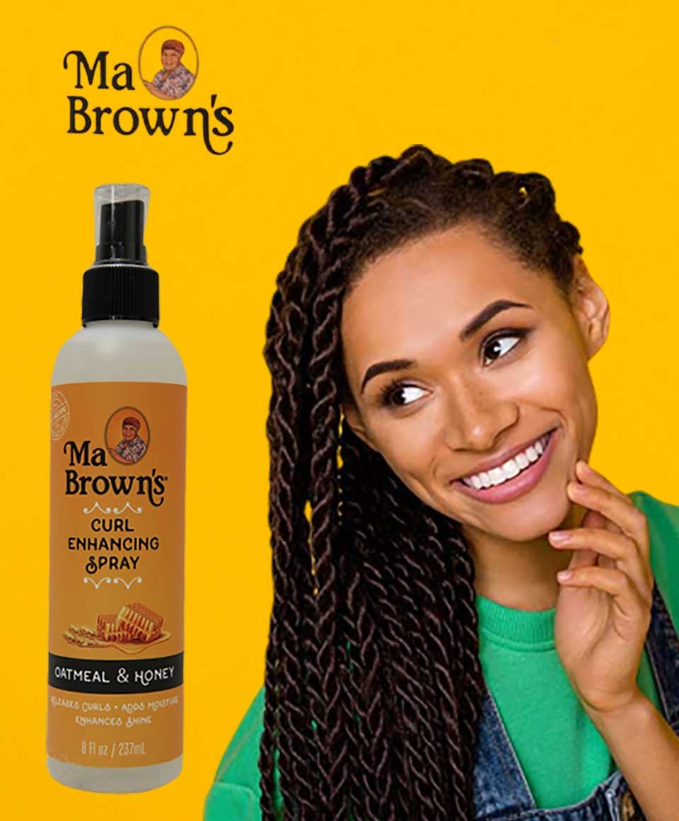 Ma Brown’s Curl Enhancing Spray with Oatmeal & Honey  237 ml – Curl Definition & Bounce Spray