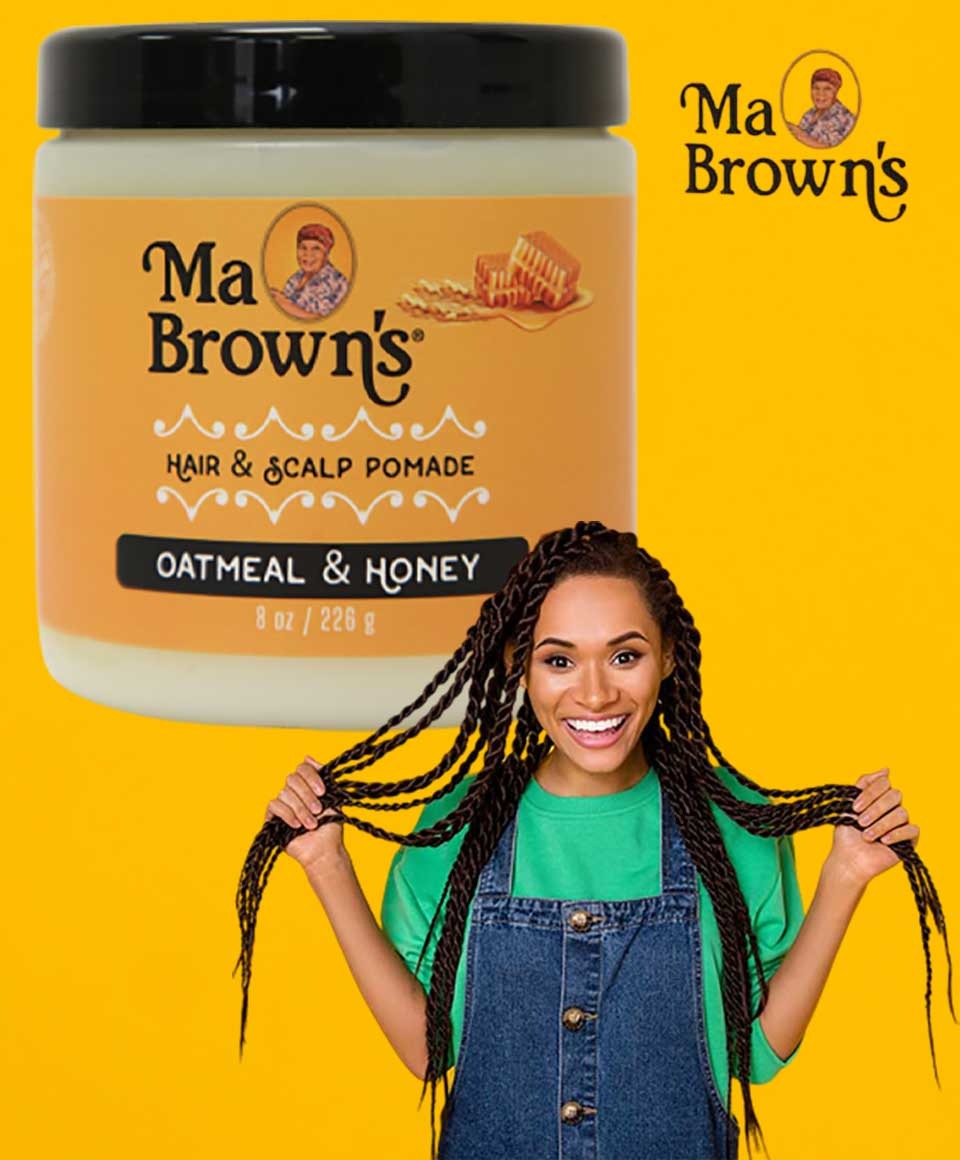Ma Brown’s Hair & Scalp Pomade with Oatmeal & Honey 226 g – Nourishing Scalp Care & Moisture Pomade