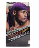 MAGIC COLLECTION SUPERSTAR VELVET DEEP WAVE DURAG 4803PUR