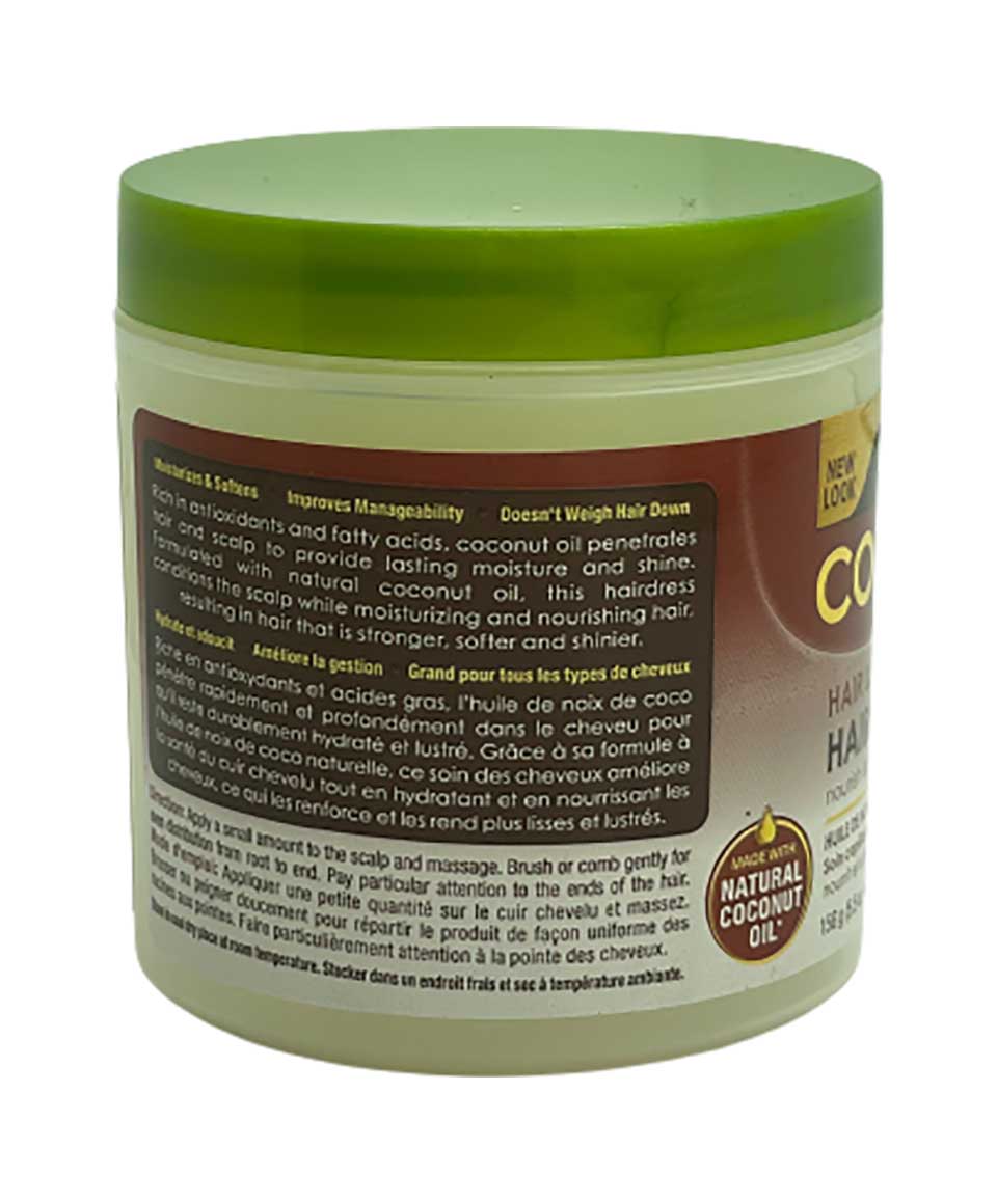 ORS Coconut Oil Hair & Scalp Hairdress 156 g – Moisturising Treatment for Soft Hair & Healthy Scalp