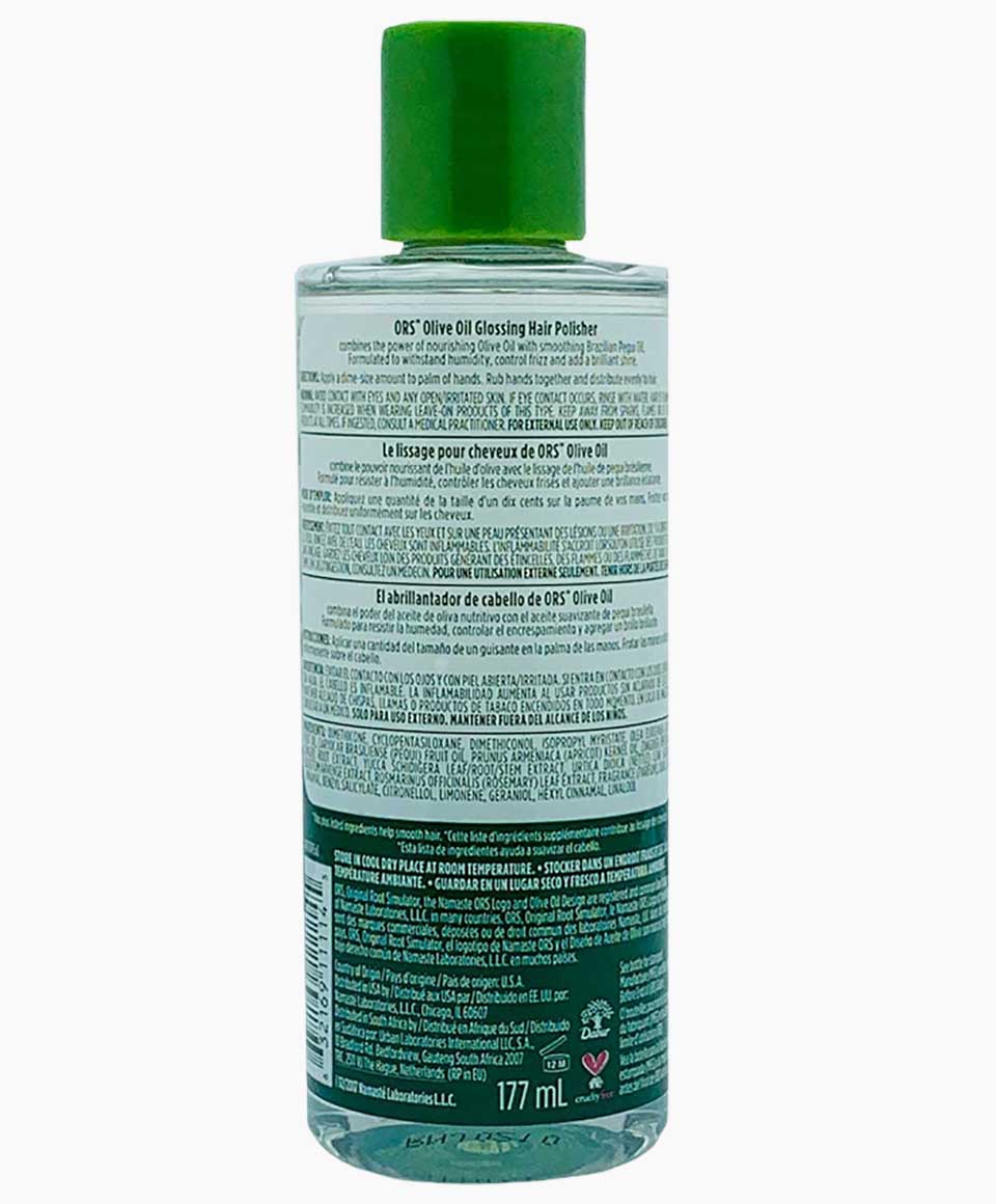 ORS Olive Oil Glossing Hair Polisher 177 ml – Frizz Control & High-Shine Finishing Serum with Olive