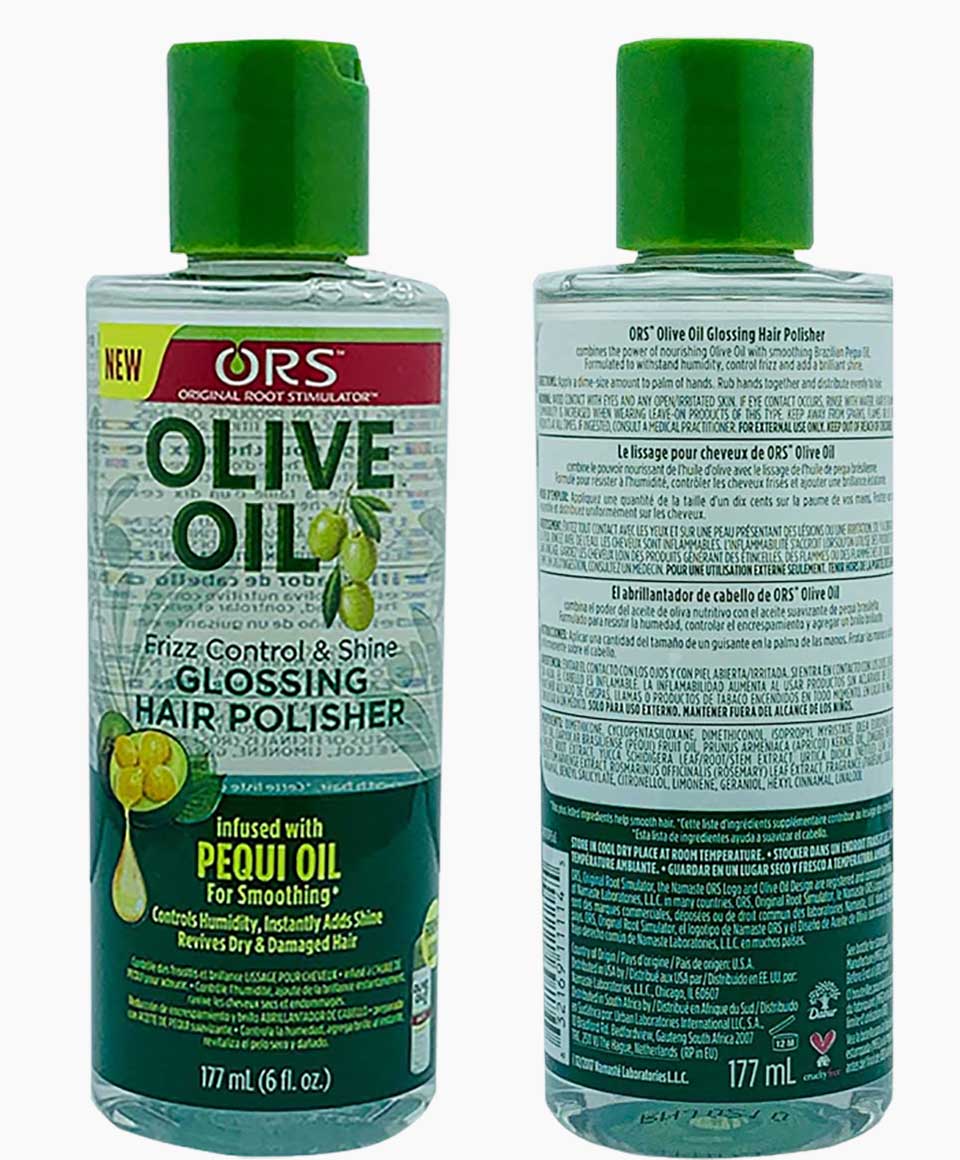 ORS Olive Oil Glossing Hair Polisher 177 ml – Frizz Control & High-Shine Finishing Serum with Olive