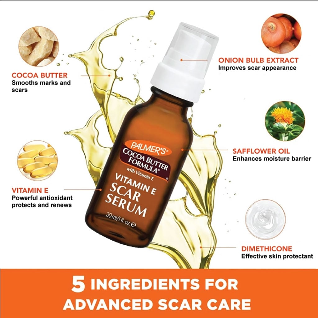 Palmer’s Cocoa Butter Formula Vitamin E Scar Serum 30 ml – Improves the Appearance of Scars