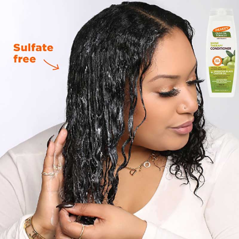 Palmer’s Olive Oil Formula Shine Therapy Conditioner with Jamaican Black Castor Oil 400ml – Smooth & Soft Hair Care
