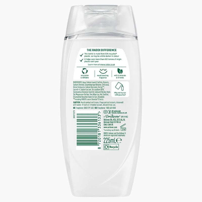 Radox Mineral Therapy Feel Moisturised Shower Gel 225 ml – Chamomile & Oat Cleansing Care