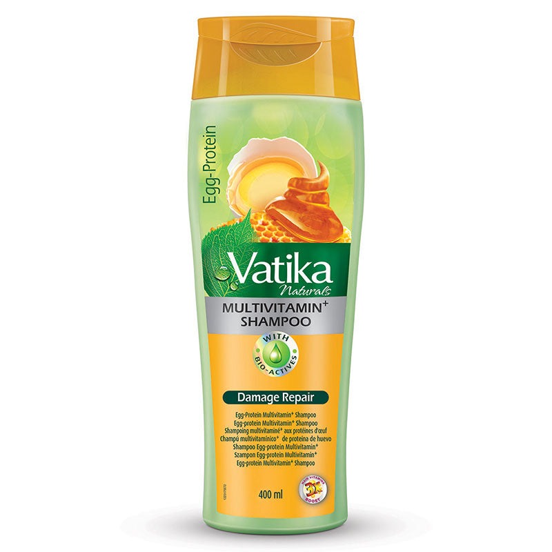 Vatika Naturals Egg Protein Multivitamin+ Shampoo 400ml – Damage Repair Hair Cleanser