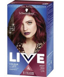 LIVE COLOUR PLUS LIFT PERMANENT HAIR COLOUR DEEP RED L75