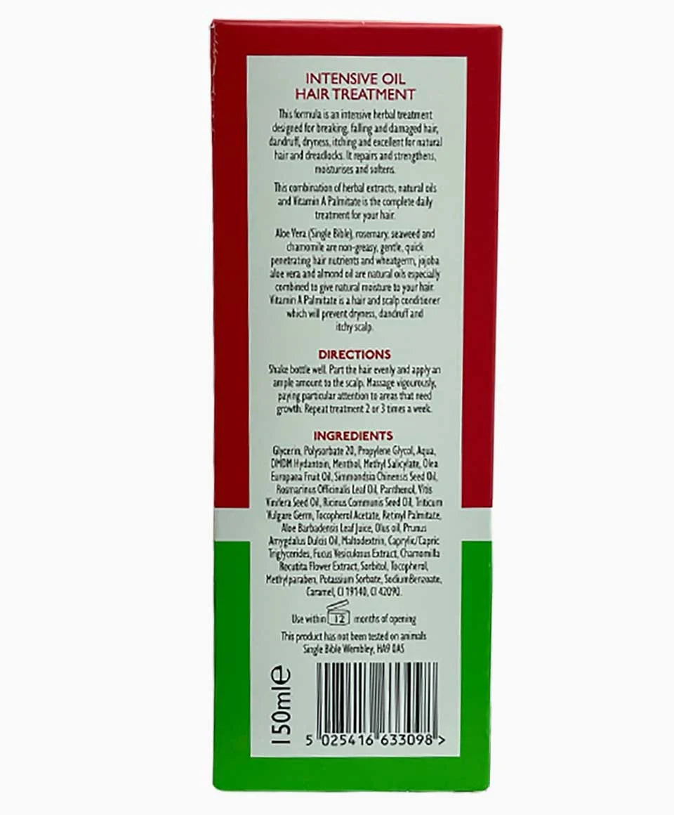 Sahara Single Bible Intensive Oil Hair Treatment 100 ml – Scalp Care & Dandruff Control