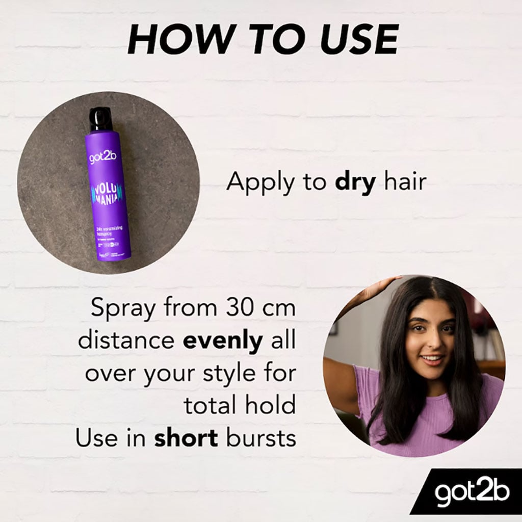 Schwarzkopf Got2b Volumania 24H Volumising Spray 300 ml – Root-to-Tip Volume