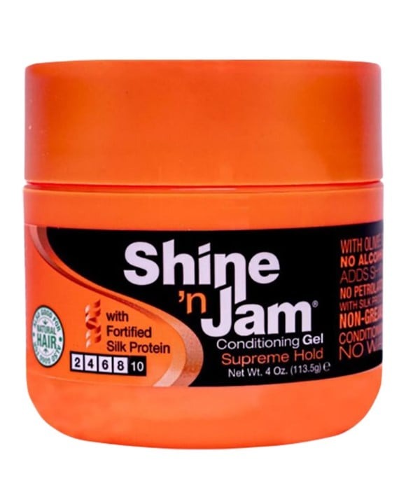 Ampro Shine ’n Jam Supreme Hold Conditioning Gel 113.5 / 227 g – With Fortified Silk Protein