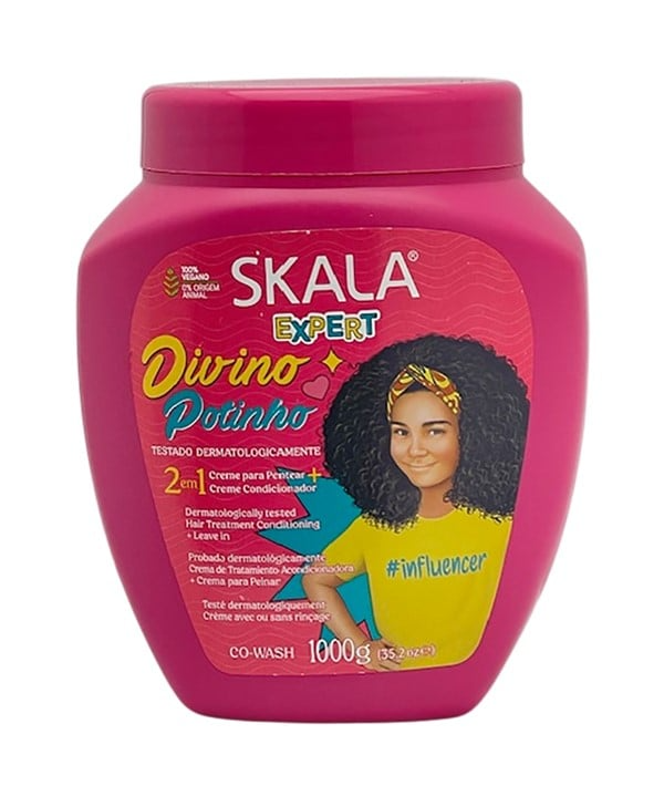 Skala Expert Divino Potinho 2-in-1 Combing Cream Co-Wash 1000g – Moisturising & Styling Hair Care