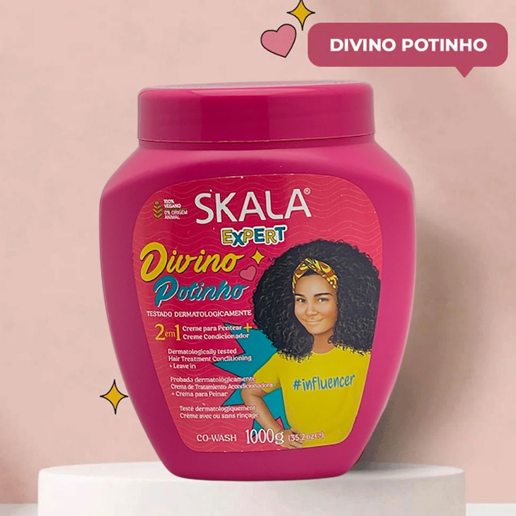 Skala Expert Divino Potinho 2-in-1 Combing Cream Co-Wash 1000g – Moisturising & Styling Hair Care