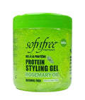 Sof N Free Hair Xpert Rosemary Oil Protein Styling Gel 500 ml – Alcohol-Free Strong Hold