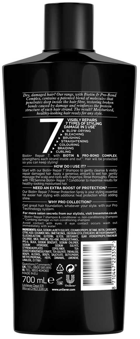 TRESemmé Biotin Repair Shampoo 400 ml – Strengthening Care for Damaged Hair