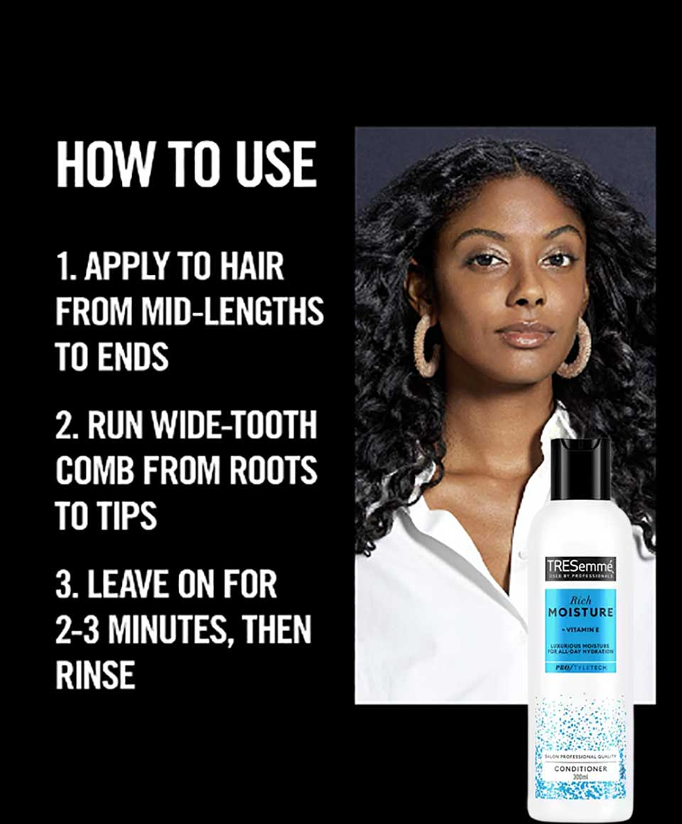 TRESemmé Rich Moisture Plus Vitamin E Conditioner 300/500/900 ml – Deep Hydration for Dry Hair