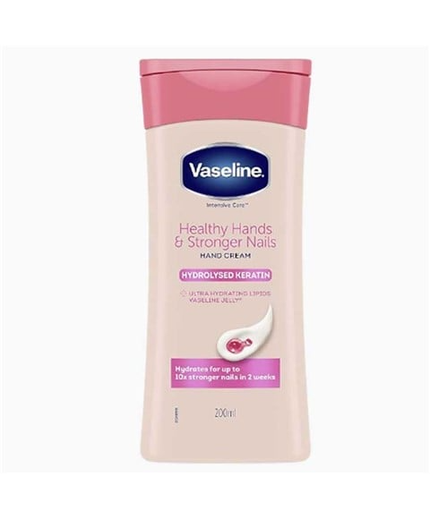 Vaseline Intensive Care Healthy Hands & Stronger Nails Cream 200 ml – Repair for Dry Hands