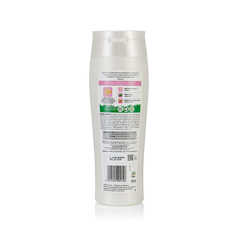 Vatika Naturals Garlic Multivitamin+ Shampoo 400ml – Repair & Restore Hair Cleanser