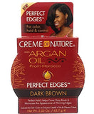 ARGAN OIL PERFECT EDGES DARK BROWN GEL - My Hair And beauty