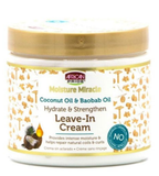 African Pride Moisture Miracle Coconut Oil And Boabab Oil Leave In Cream