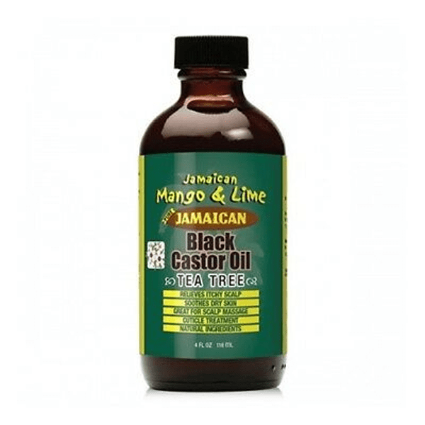 Jamaican Mango & Lime Jamaican Black Castor Oil with Tea Tree 4oz – Scalp Care & Hair Growth Oil