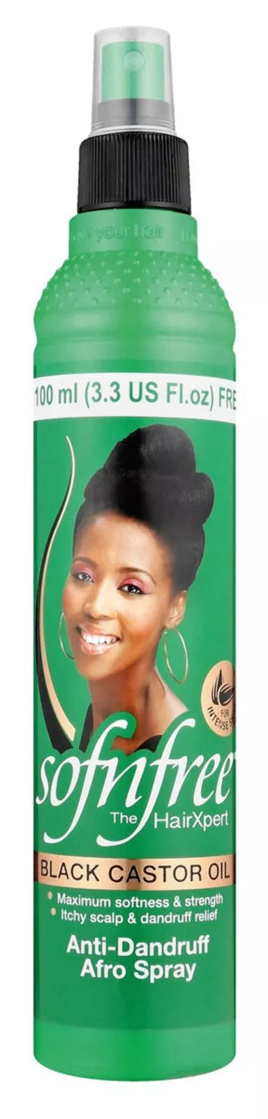 Sof N Free Black Castor Oil Anti-Dandruff Afro Spray 100 ml – Scalp Relief & Hair Strength