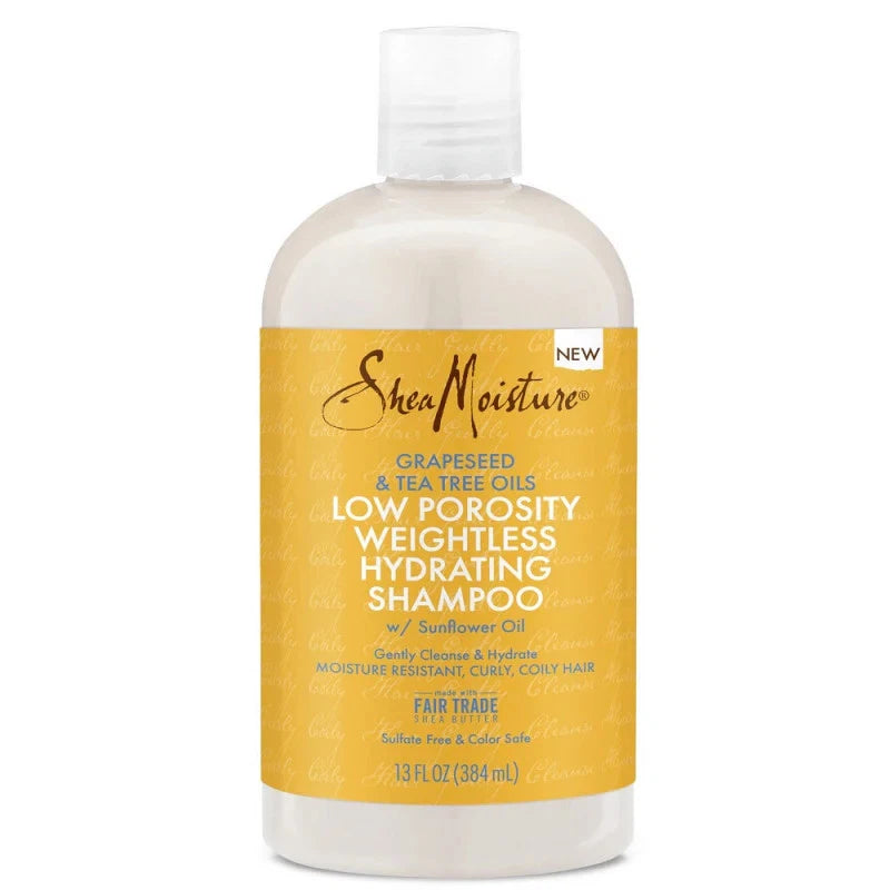 Shea Moisture Grapeseed & Tea Tree Oil Low Porosity Weightless Hydrating Shampoo.