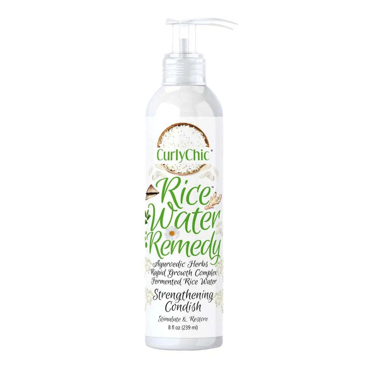 Curly Chic Rice Water Remedy Strengthening Condish 239 ml – Stimulate & Restore Hair Care
