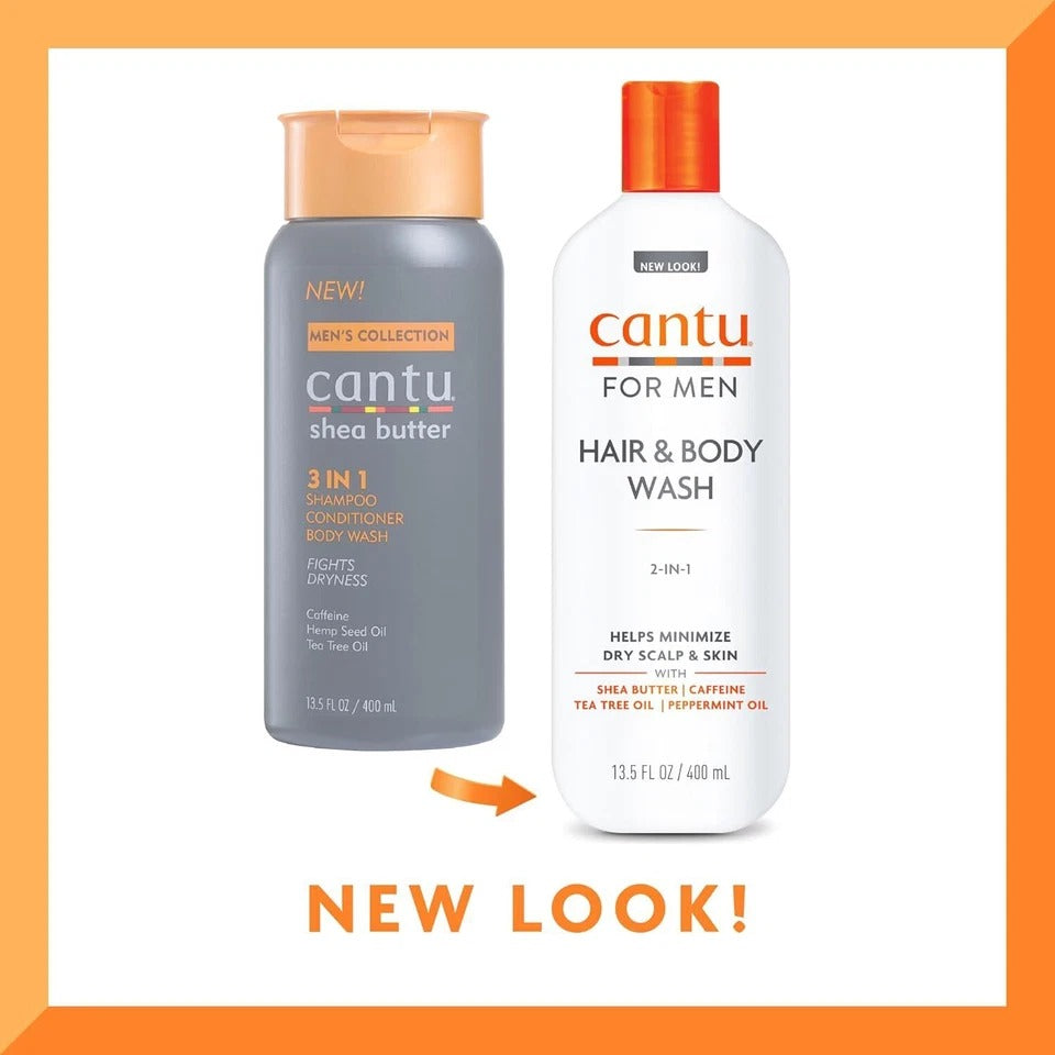 Cantu Men 2-In-1 Hair & Body Wash 400 ml – Deep Cleansing & Moisture Care