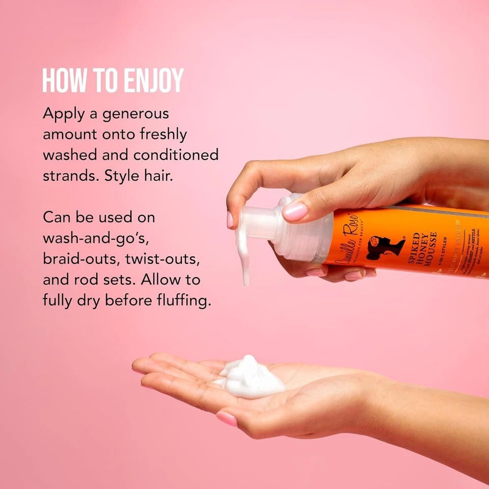 Camille Rose Spiked Honey Mousse 240 ml – Curl Definition & 4-in-1 Styling