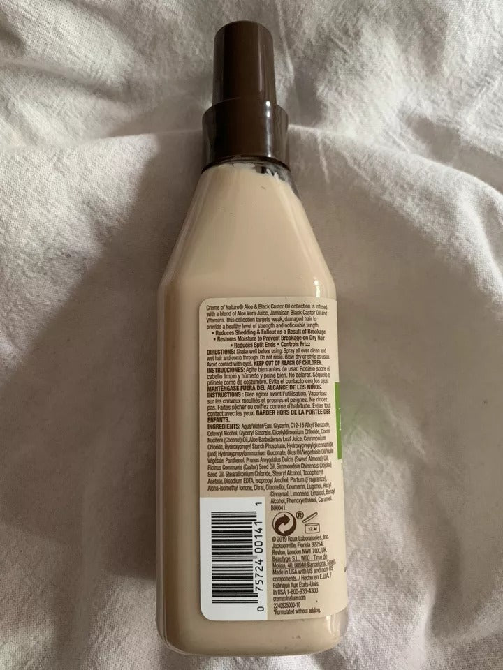 Creme of Nature Aloe & Black Castor Oil Leave-In 236.5ml – Anti-Breakage & Repair Care