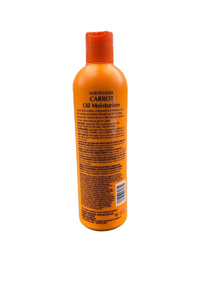 Fantasia IC Hair Polisher Carrot Oil Moisturizer 355 ml – Triple Strength Moisture, Growth & Shine