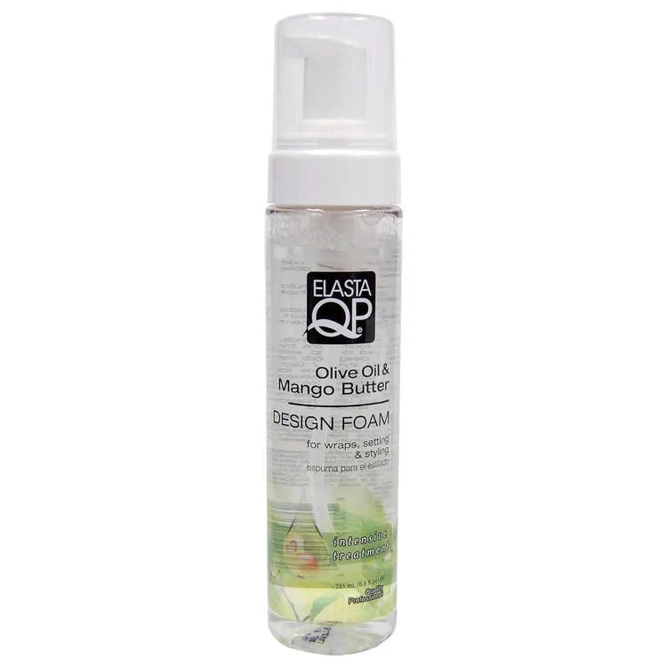 Elasta QP Olive Oil & Mango Butter Design Foam 251ml – Styling & Wrap Setting Foam