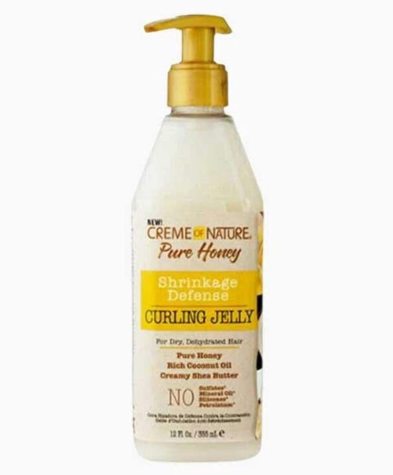 Creme of Nature Pure Honey Curl Jelly 355ml – Shrinkage Defense & Curl Definition