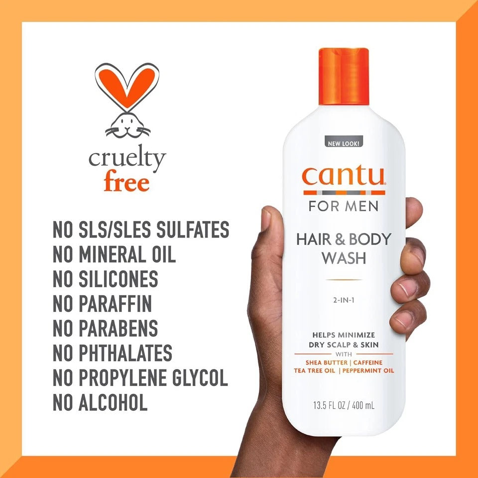 Cantu Men 2-In-1 Hair & Body Wash 400 ml – Deep Cleansing & Moisture Care