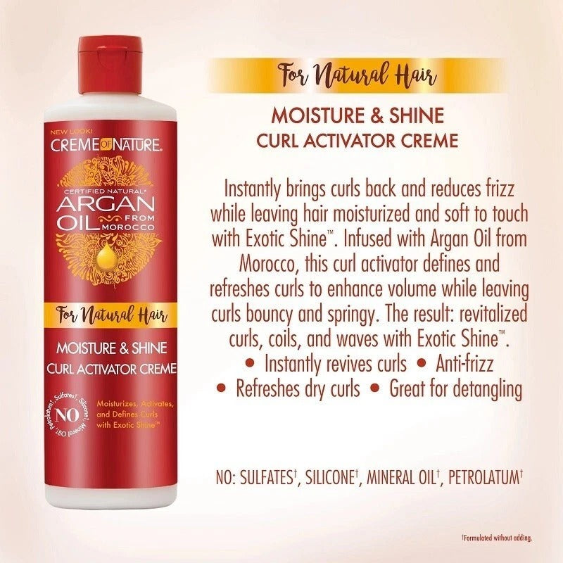 Creme of Nature Argan Oil Curl Activator Creme 354ml – Moisture, Definition & Shine