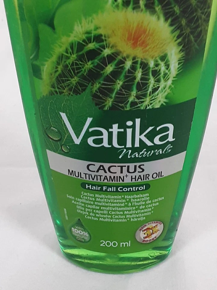 Dabur Vatika Naturals Cactus Enriched Multivitamin Hair Oil 200ml – Hair Fall Control Oil