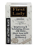 FIRST LADY ORIGINAL FAST ACTIVES BLACK SOAP WITH SHEA BUTTER AND VITAMIN E